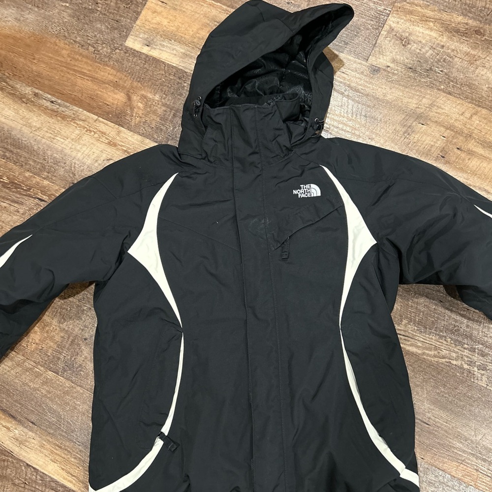 The North Face Black and White Hooded Jacket
